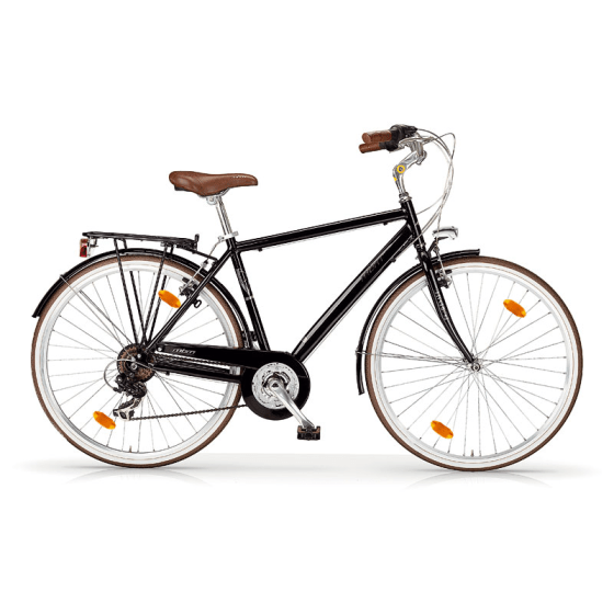 Boulevard Herenfiets 6V - Aluminium Frame - Bruin Zadel Boulevard Herenfiets 6V - Aluminium Frame - Bruin Zadel